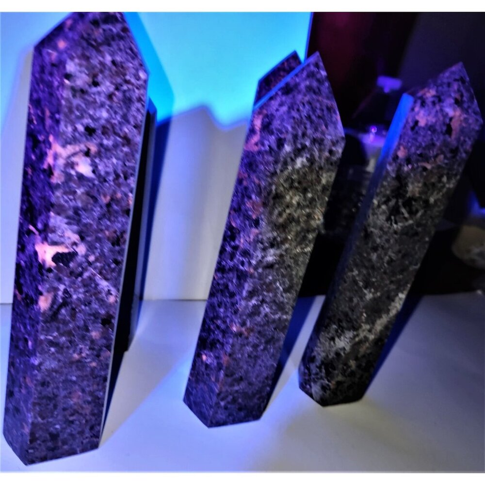 Rare Find! Natural Large Yooperlite Wand Tower Glows in the Dark with UV Light